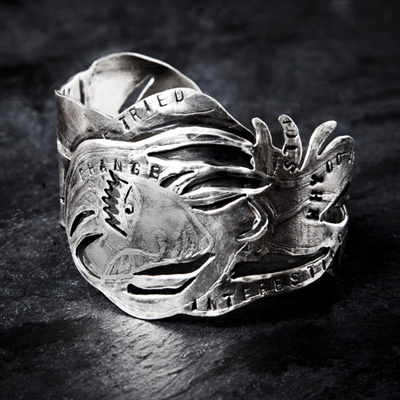 Beccy Dockree, Contemporary Jewellery - etched bangle