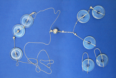 Bev Holden, contemporary jewellery, opalescent set