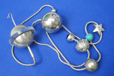 Bev Holden, contemporary jewellery, planetary neckpiece