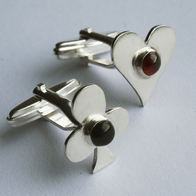 Charles Watherston cufflinks, poker set