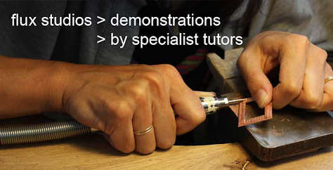 Join our jewellery making courses, develop innovative approaches to traditional silversmithing techniques, learn with our expert contemporary jewellers at Flux Studios