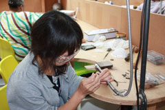 Flux Studios, intermediate  jewellery classes in London,  jewellery courses in London. yuki sasakura, beccy dockree