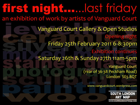 Exhibition of work by the artists of Vanguard Court